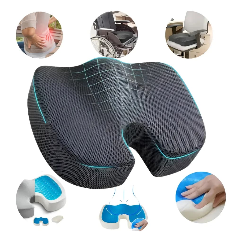 Almofada Ortopédica Ergonômica com Gel Antiderrapante - Apoio Ideal e Capa Lavável