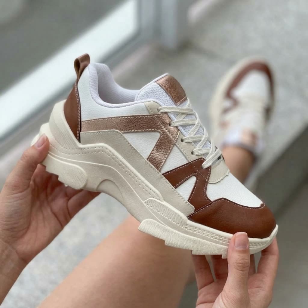 Tênis Feminino Tratorado, Plataforma Alta, Estilo e Conforto