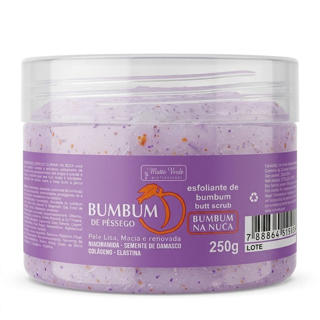 Esfoliante Corporal Bumbum de Pêssego Matto Verde 250g Bumbum na Nuca