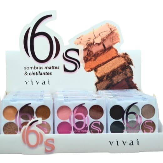 Paleta de Sombras Matte e Cintilante Vivai 6S