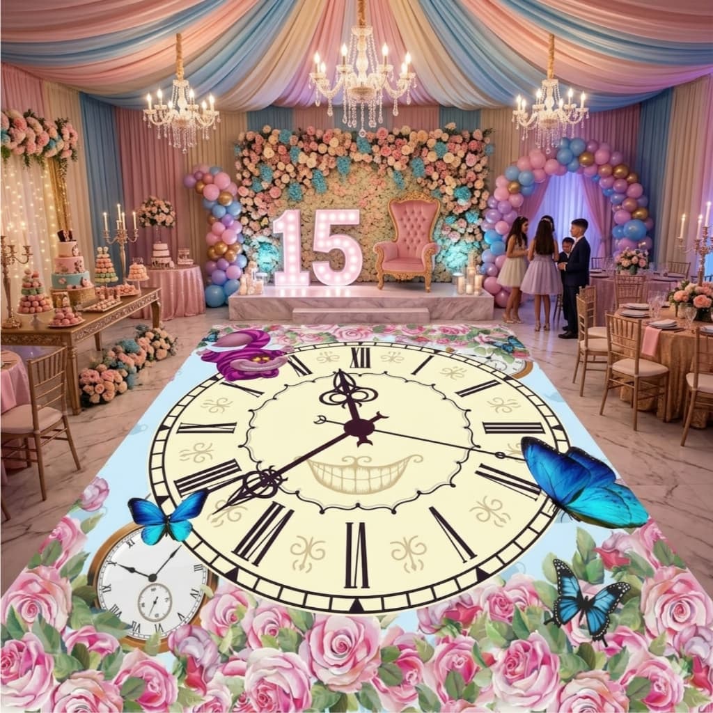 Lona Alice Decoração Pista de Dança ou Painel para Festa 15 anos