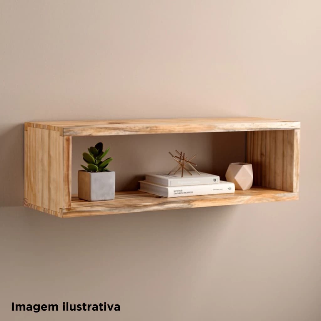 Nicho Organizador Decoração Casa Praticidade Madeira Pinus
