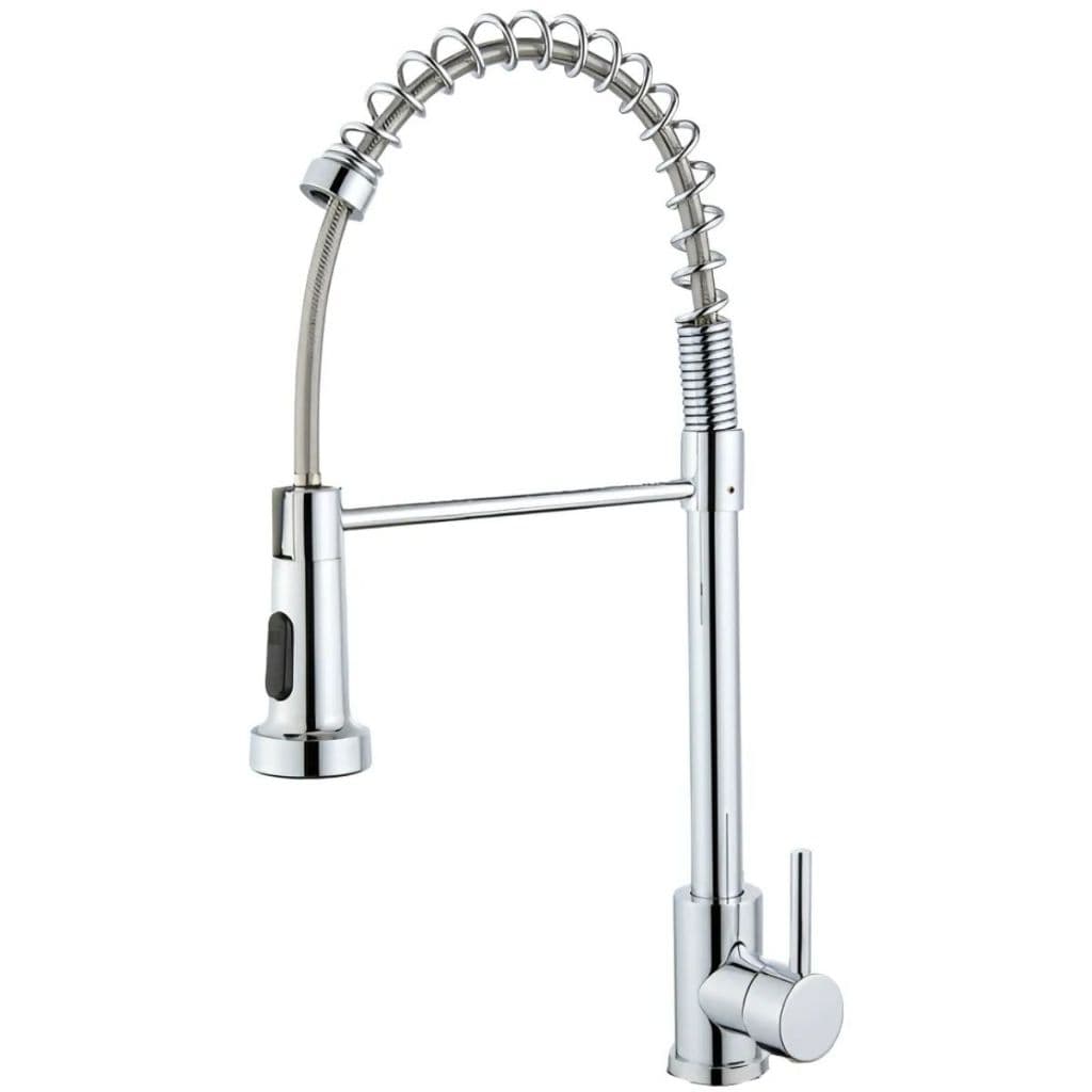 Torneira Inox Cozinha Gourmet Flexível Com Jato Spray E Bica Giratória 360° Misturador Monocomando