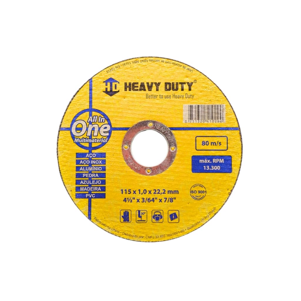 Kit 50 Disco Corte 115mm Fino Multimaterial Aço Inox Madeira PVC Profissional Alta Durabilidade