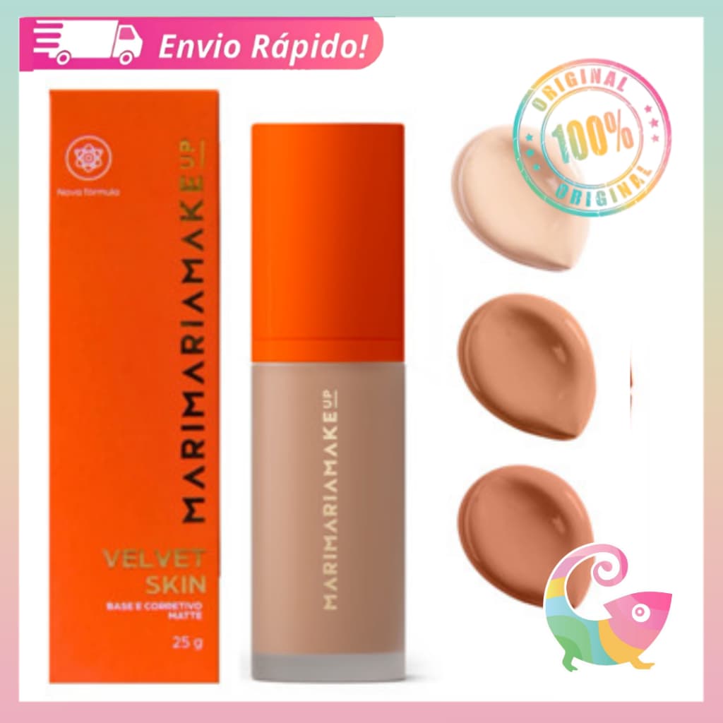 Base e Corretivo Velvet Skin Mari Maria Acabamento Aveludado