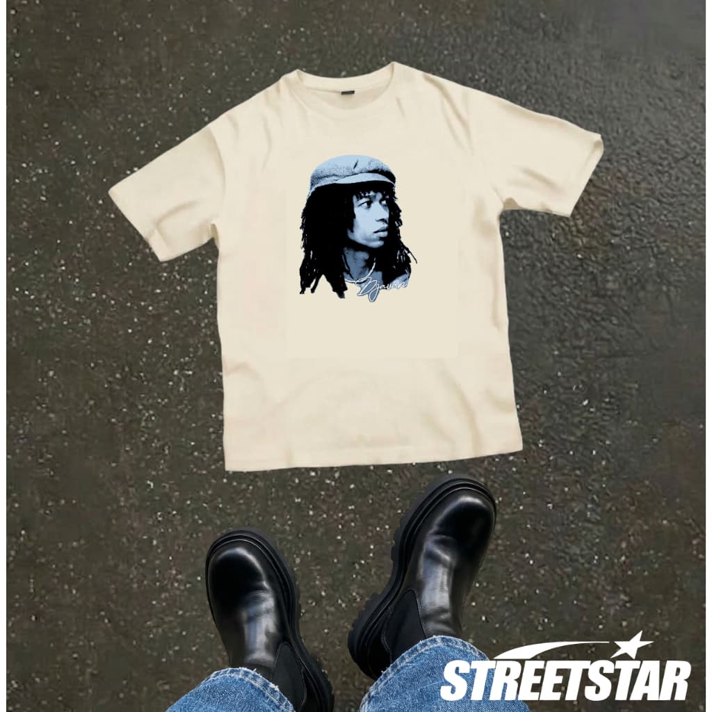 Camiseta Unissex Streetwear, Djavan MPB Retrô, Voz Alagoana, Flor de Lis, Urban Chic, Algodão, P ao G1