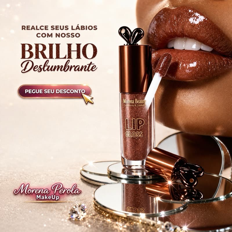 Lip Gloss Chocolate Lip Gloss Chocolate: Brilho, Glamour e Hidratação para Seus Lábios”