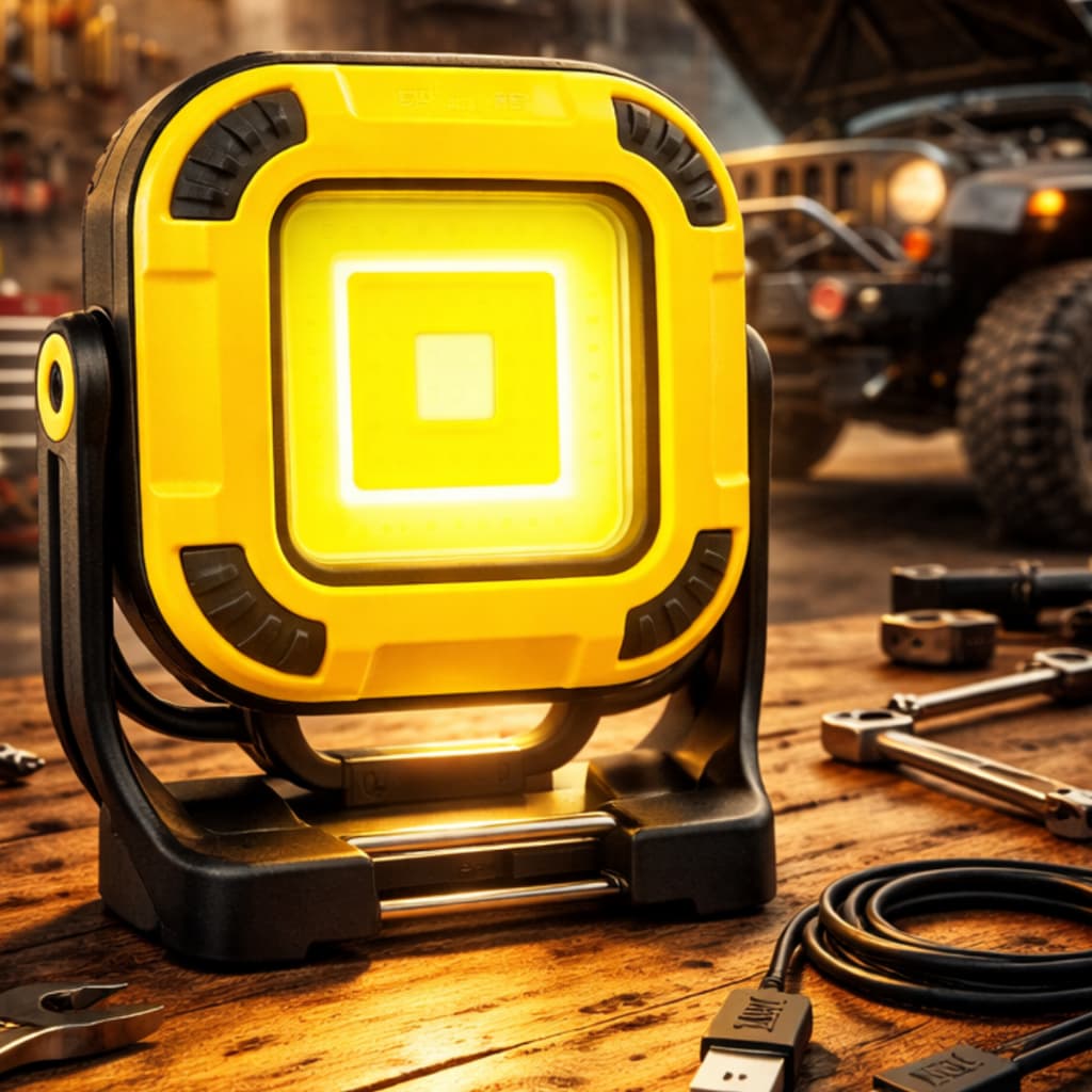 Lanterna Trabalho Portátil Luz Camping Barraca Lampião Led Lamparina Recarregável Barraca Refletor Potente Lampada USB