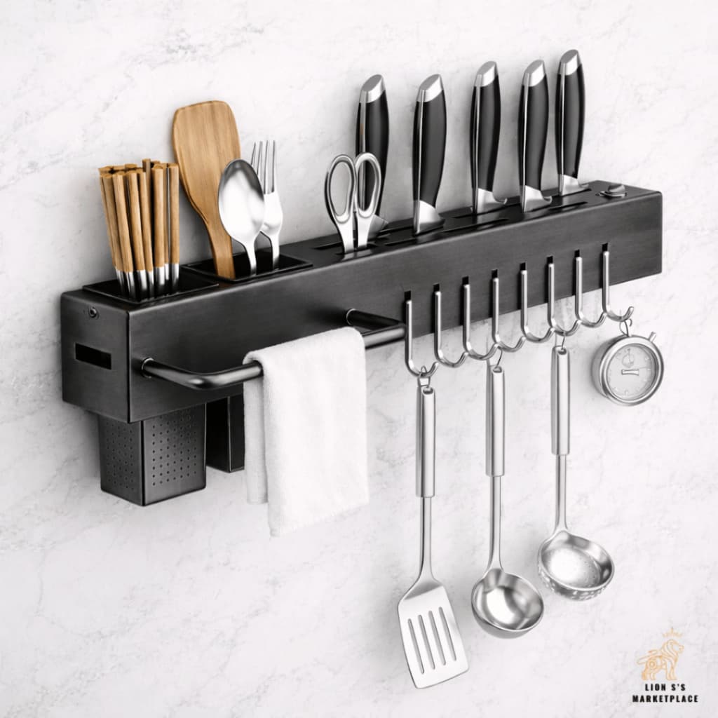 Suporte Para Armazenamento Utensílios de Cozinha Talheres Aço Inox