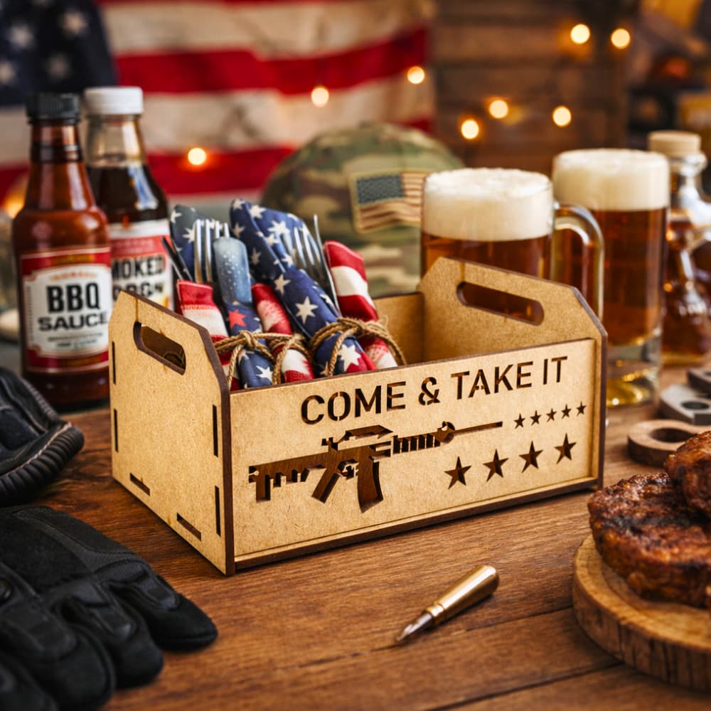 Kit 6 Caixinhas MDF Come & Take It Lembrancinhas Festa Country Rústica Decorativa M34