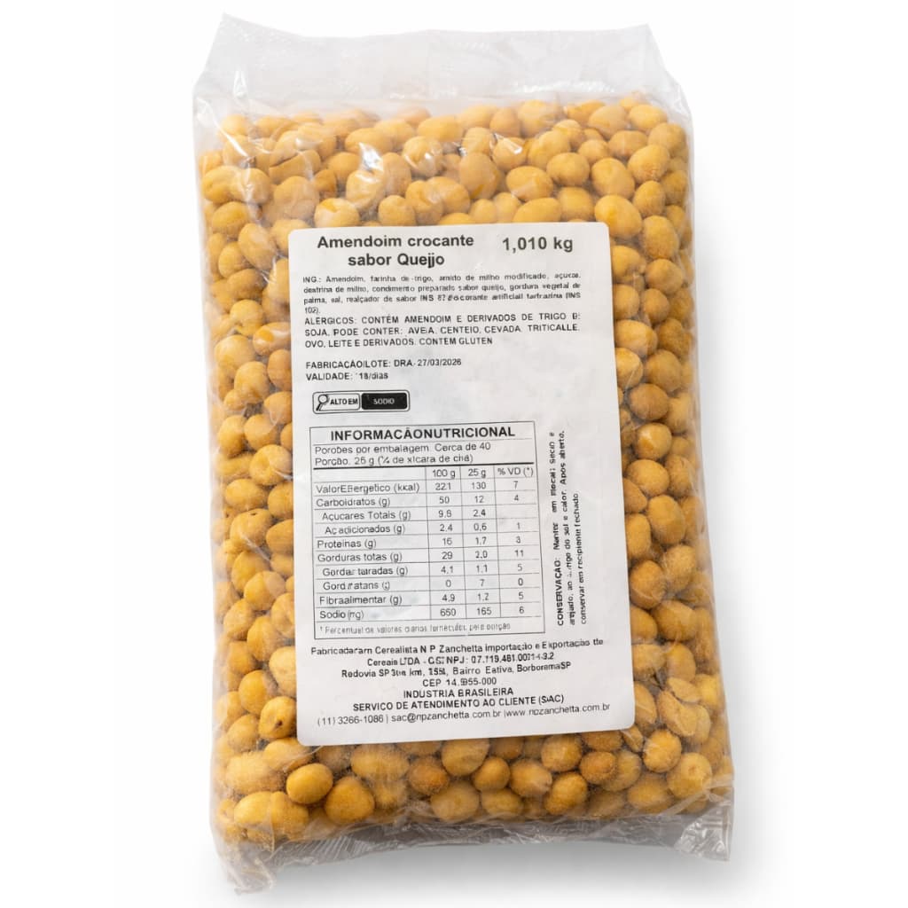 Amendoim Crocante Japonês Sabor Queijo 1Kg