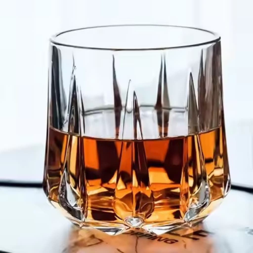 Jogo 06 Copos De Vidro Royal 250ml Whisky Drinks Licor Vodka