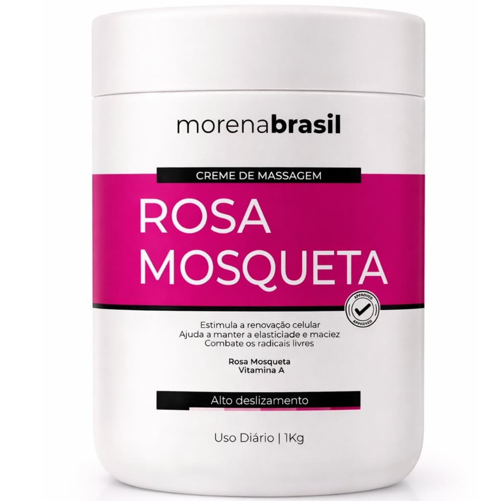 Creme de Massagem Profissional Rosa Mosqueta – Alto Deslizamento para Massagens Prolongadas!