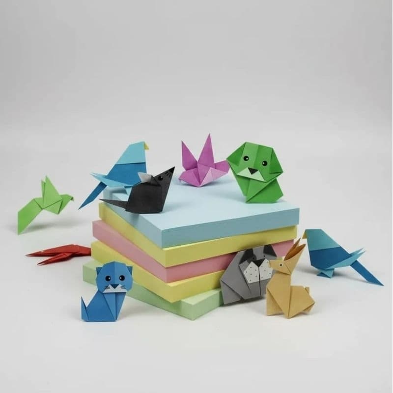 Papel Origami 15 x 15 cm 500 folhas 4 cores Papel para Dobradura, artes e artesanato