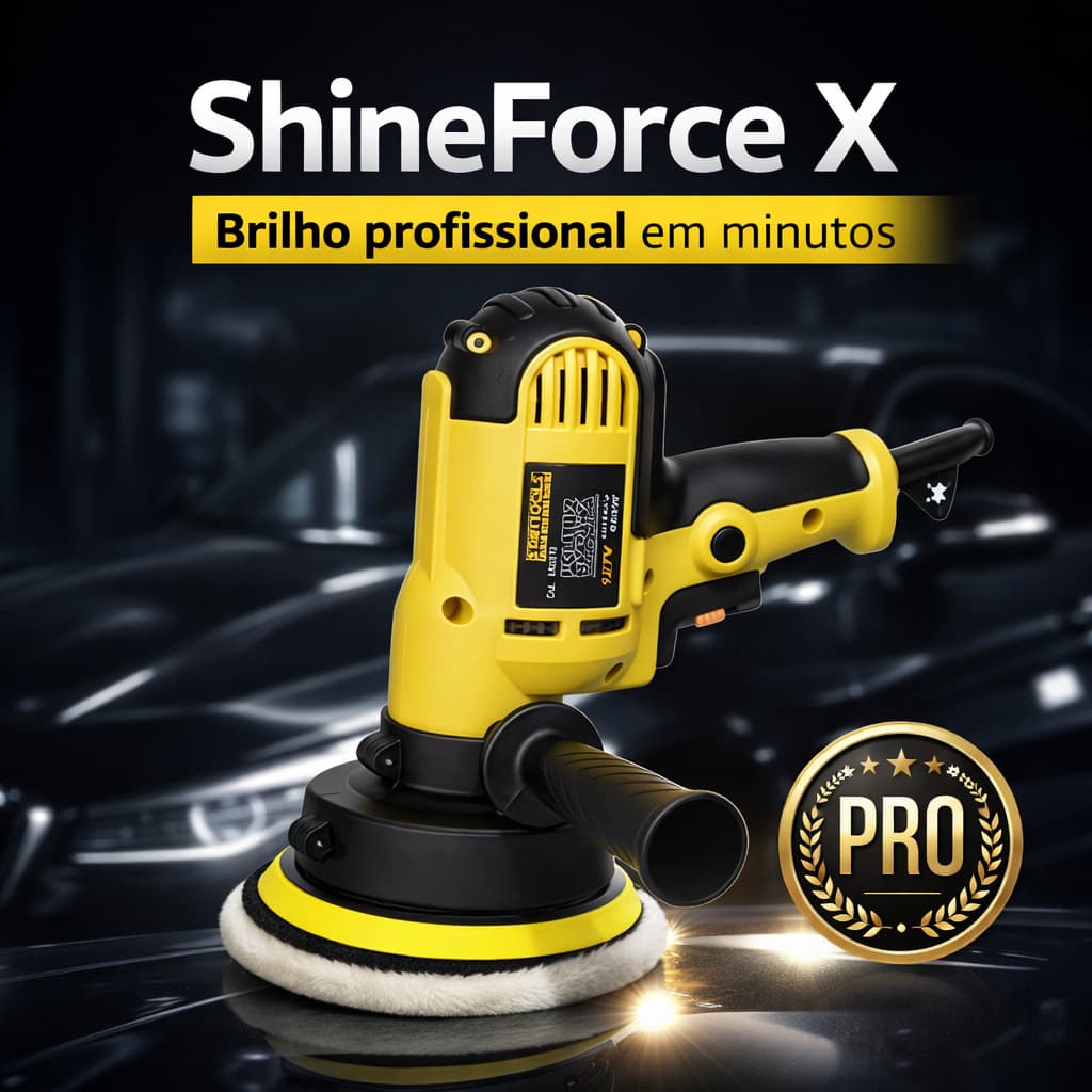 Politriz Automotiva Profissional 600w 127V Máquina de Polir Carro Alta Potência Removedor de Riscos
