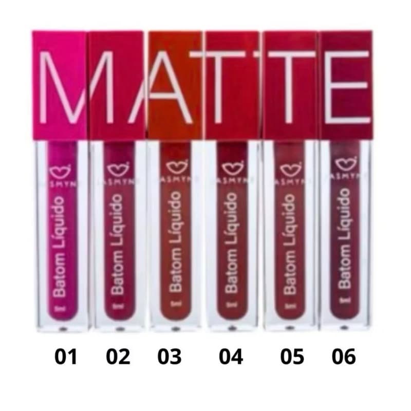 Batom Matte Jasmyne – Alta Fixação e Cores Intensas