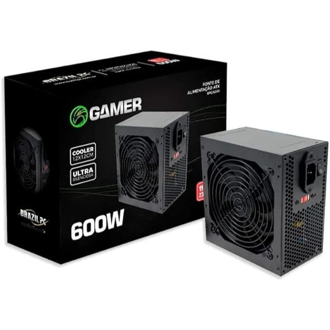 Fonte ATX Tronos 600W TRS/6350-SMT - Potência Real + Bivolt - Ventoinha 120mm Silenciosa