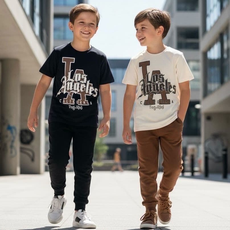 Kit 2 Conjuntos Infantil Masculino Calça Camisa Menino Juvenil