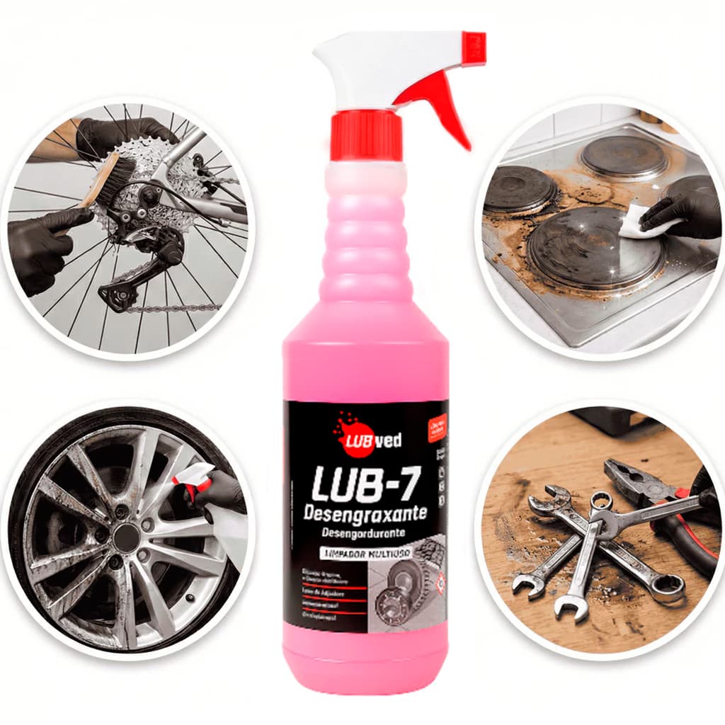 Desengraxante Multiuso Spray 1L Limpeza Pesada Original Concentrado Automotivo Motor Óleo Graxa