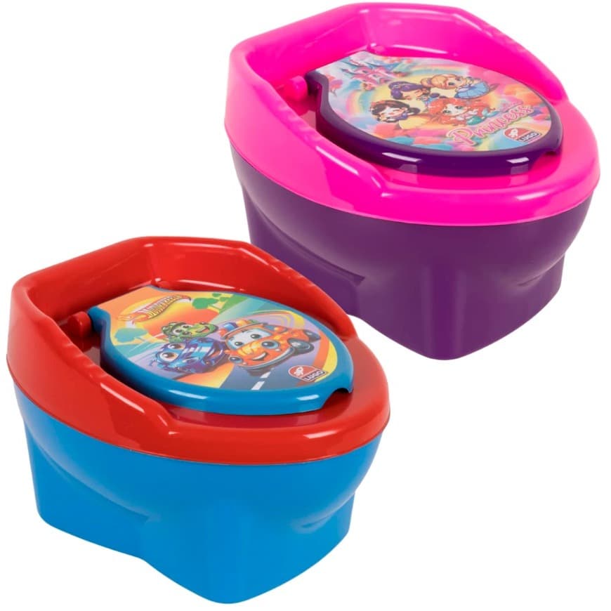 Kit 2 Troninho Infantil Educativo Com Tampa Menino Menina Penico Baby Assento Treinamento