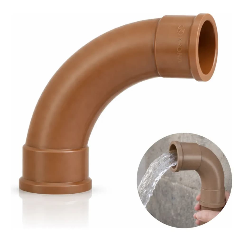 Curva Soldável 90 Graus x 50mm Krona Para Tubo Pvc Hidráulico