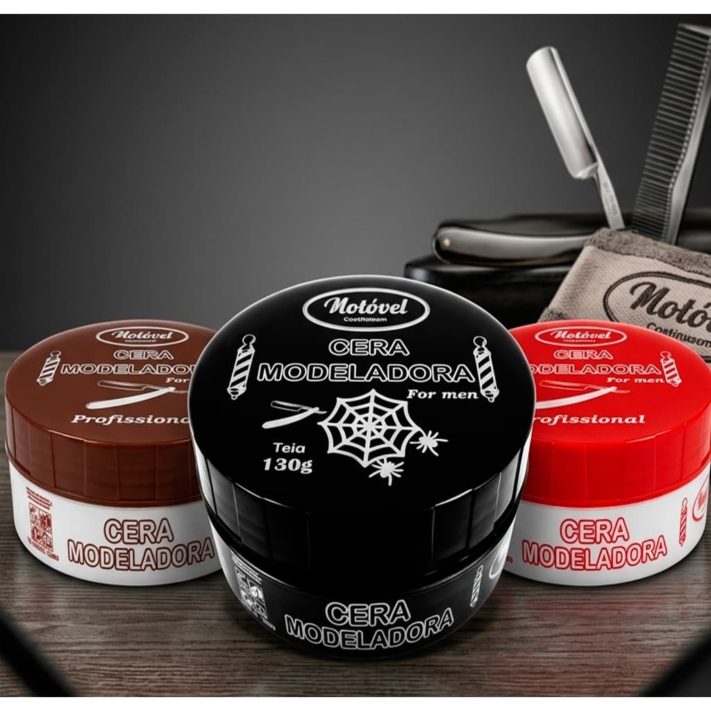 Cera de Cabelo Modeladora Profissional Anti Frizz Fixação Forte - Cera Modeladora Efeito Natural