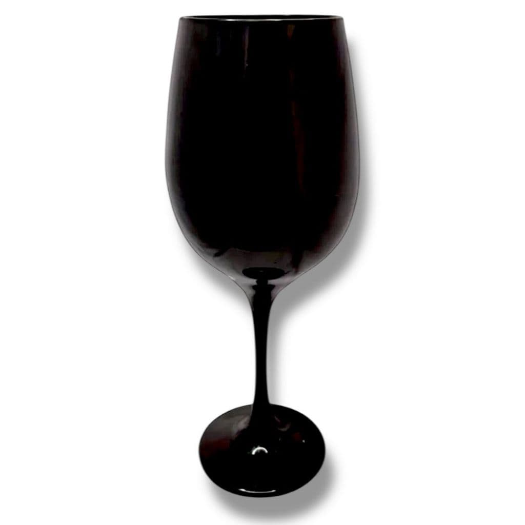 Taça De  Vidro Preta - Barone Preta 385ml Resistente e Vidro Luxo