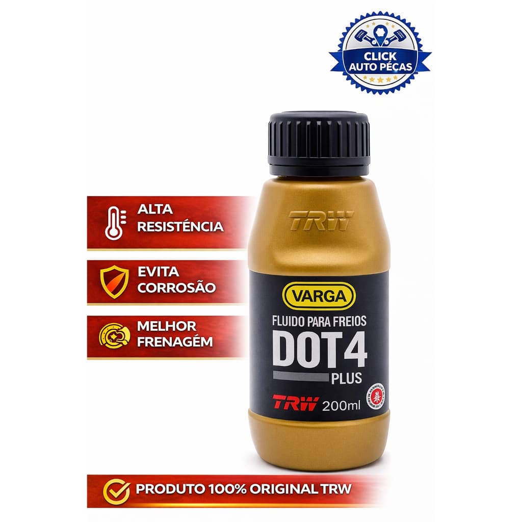 Fluido de Freio Varga DOT 4 200ml TRW Original Alta Performance