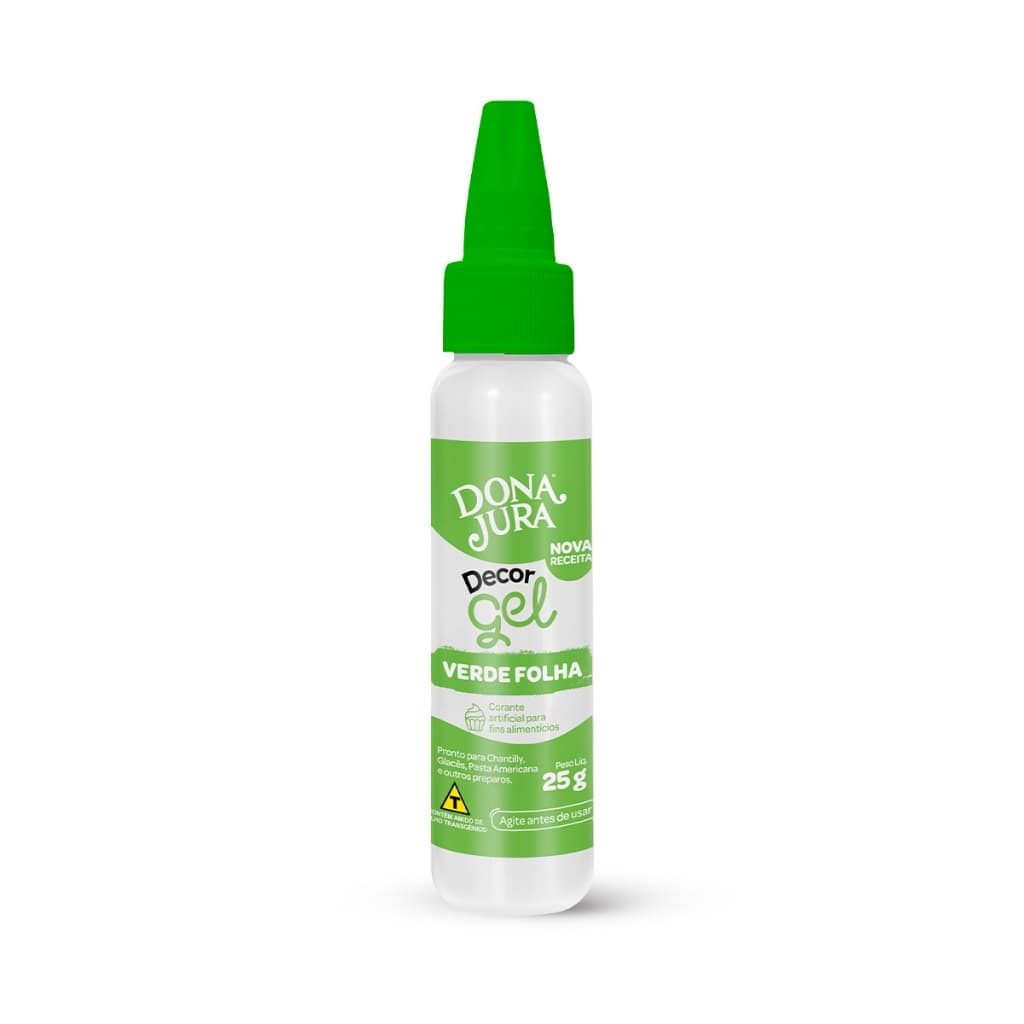 Corante Alimentício em Gel Verde Folha DecorGel 25g Dona Jura