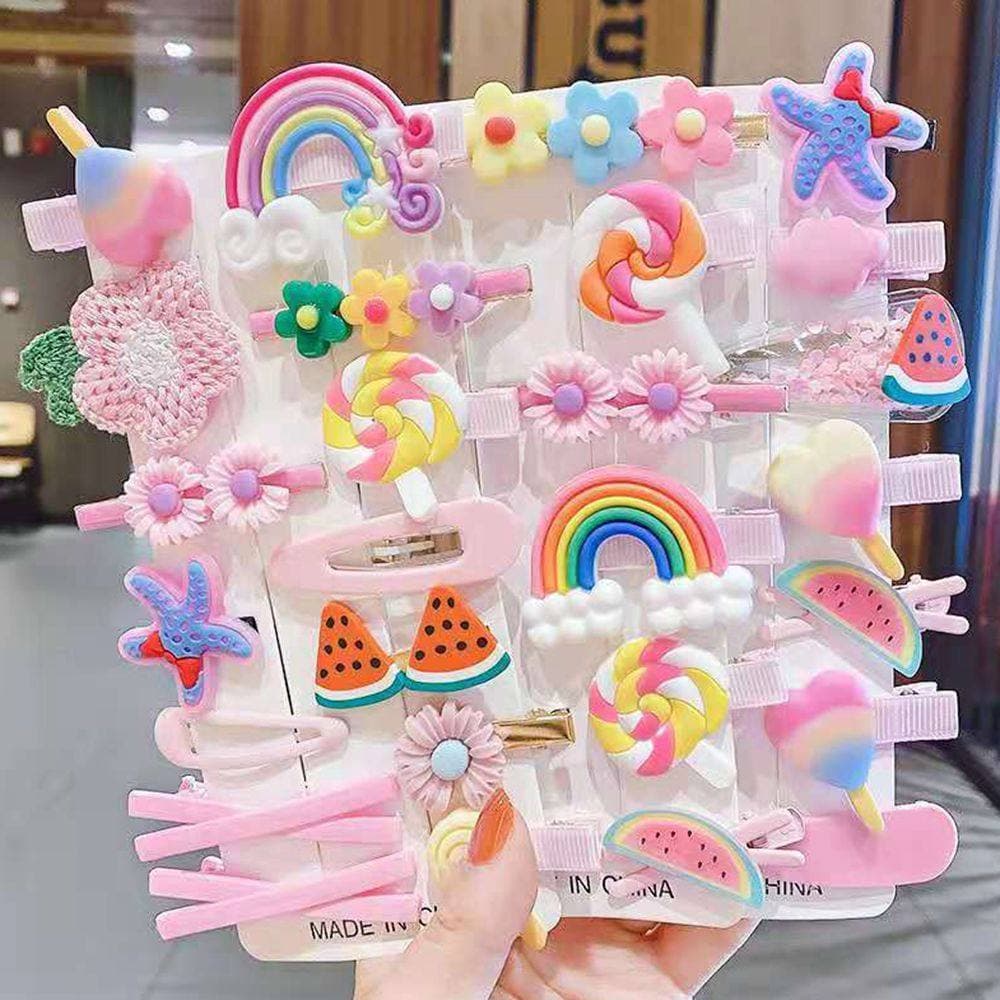 DAGUAN Kit com 16 pcs de prendedor Infantil elastico+bico de pato desenho de Silicone-modelo aleatório(FT)