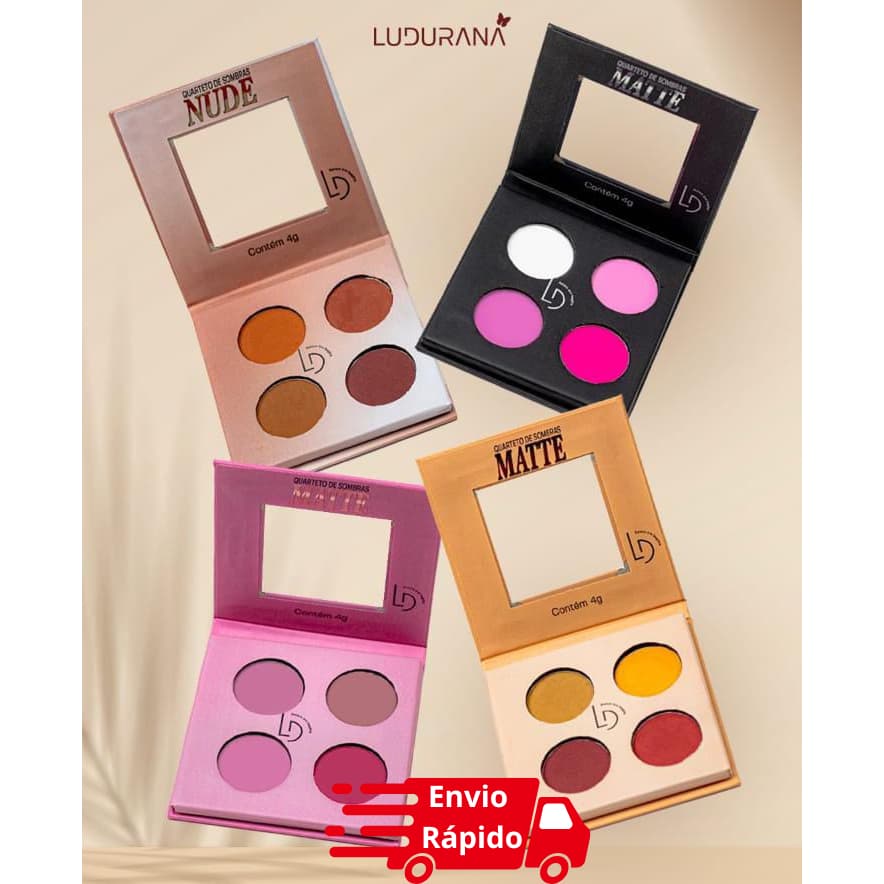 MINI PALETA DE SOMBRAS  4 CORES ( AVULSAS OU KIT COM AS 4 PALETAS)