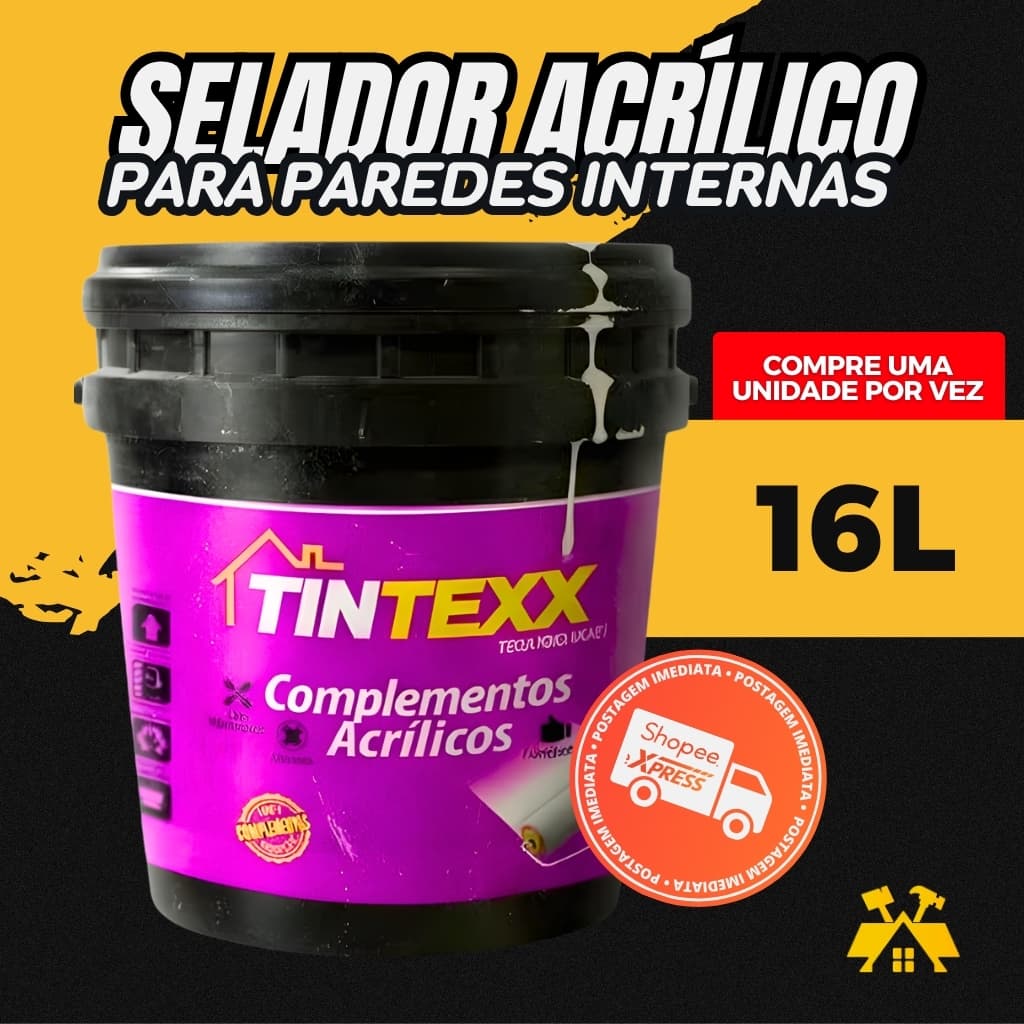 Selador Acrílico De Parede Branco 16l Tintexx