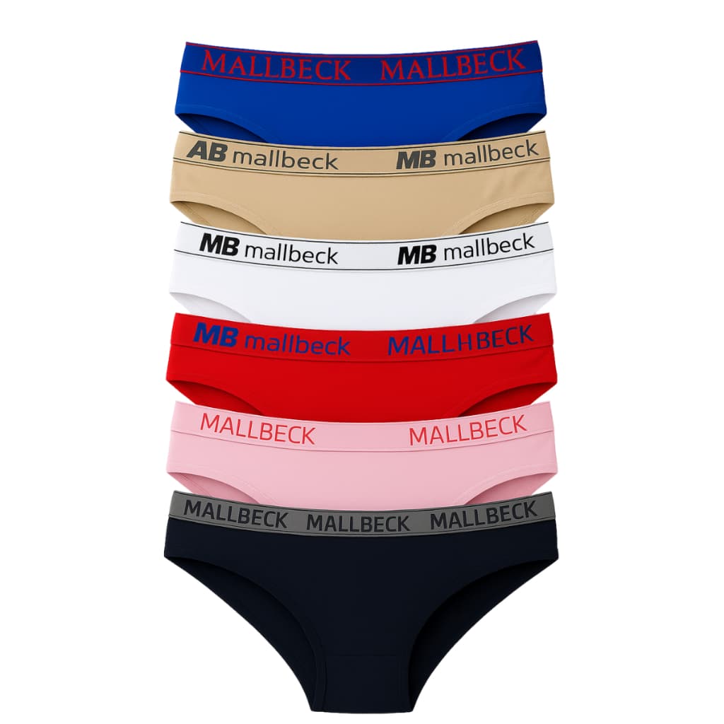 KIT 5 Calcinha Algodão Cotton Conforto Mallbeck