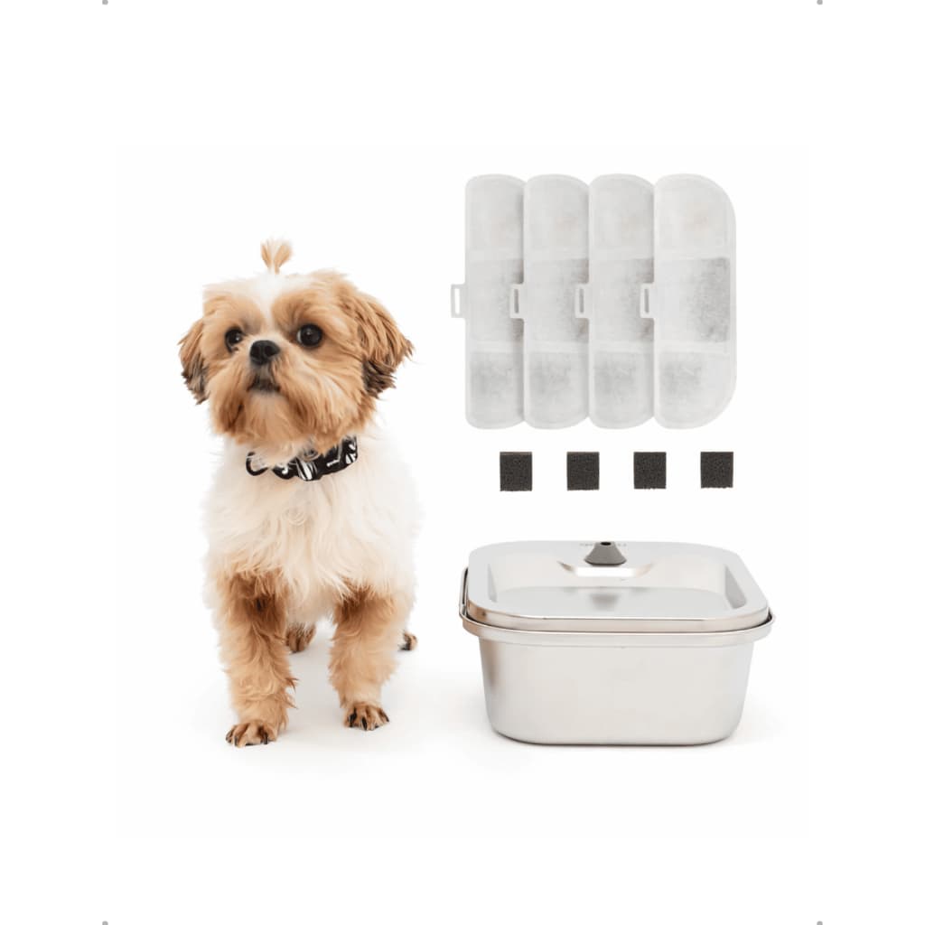FILTRO PARA BEBEDOURO PET 4+4 INOX GANBU – ÁGUA LIMPA, FILTRAGEM EFICIENTE E SAÚDE PARA SEU PET