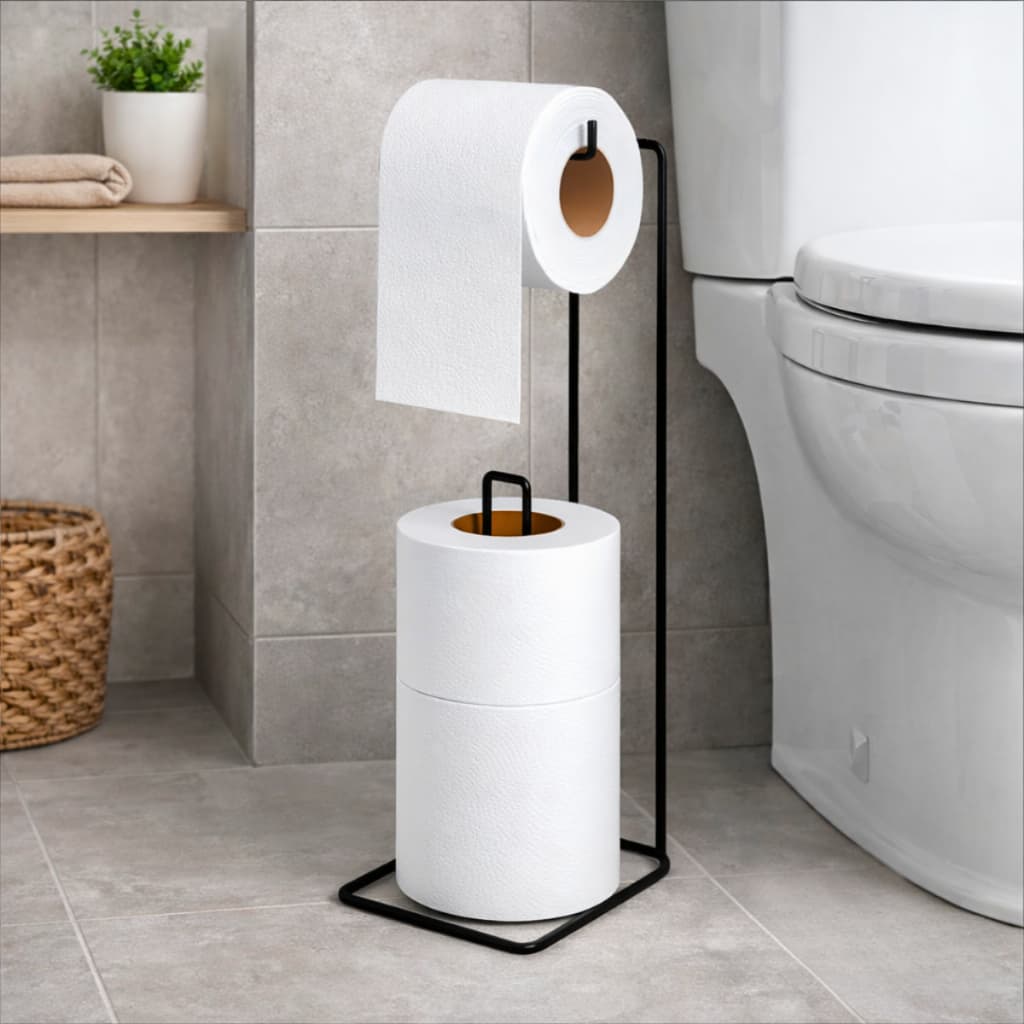 Kit 5 Papeleiros Porta Suporte Papel Higienico Reserva 3 Rolos Banheiro Luxo Suporte Compacto Decora