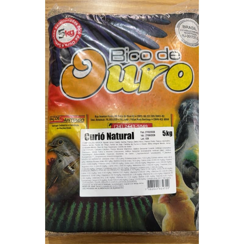 Mistura de Canário completo coleiro top curio natural raçoes Premium Especial