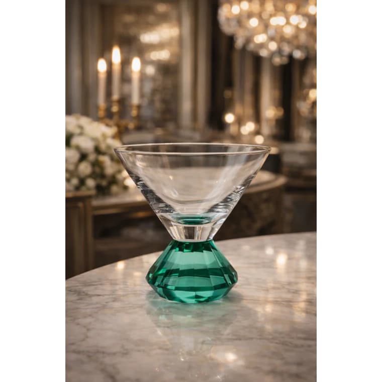 Taça Diamond 350ml Vidro Luxo | Ideal para Sobremesas, Drinks e Mesa Posta Elegante
