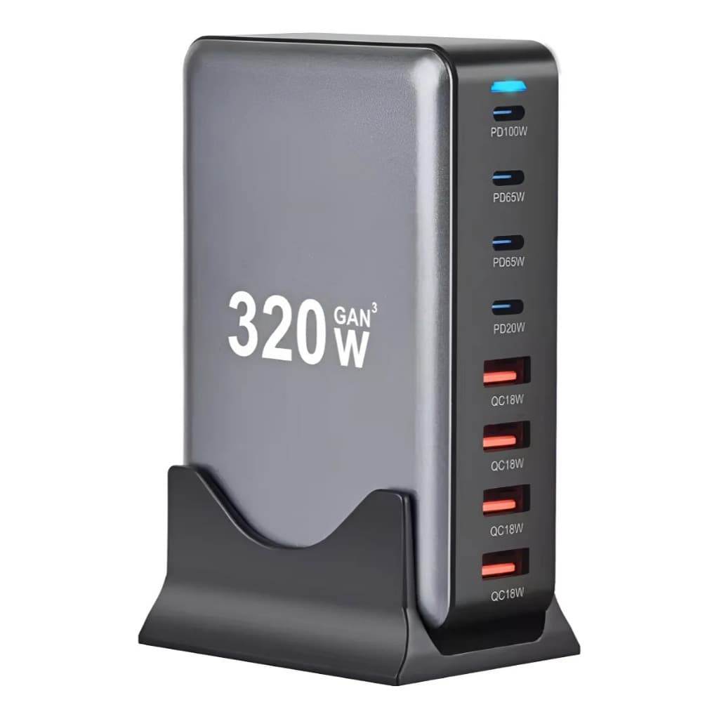 Estação Carregamento Mesa 320w Gan Desktop Laptop Notebook