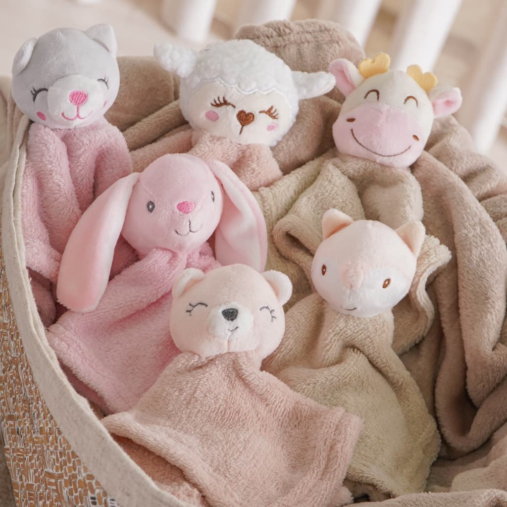 Naninha Baby/Bene Casa /Naninhas com carinha de bichinho de pelúcia/mantinha 100%poliéster rosa/fleece/puericultura