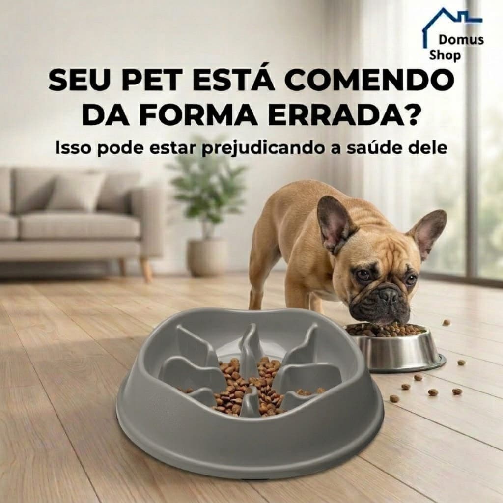 Comedouro Educativo Lento Pequeno Porte Envio Rápido Comedouro Interativo Slow
