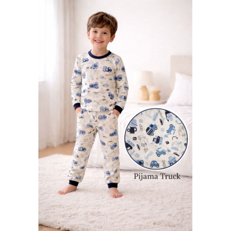Pijama Infantil Manga longa Menino Tamanho 2 a 10  Anos Malha 100% Algodão