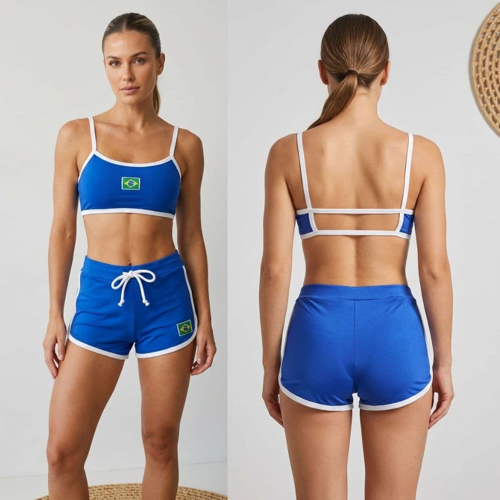 Regata  feminina  Brasil Short Virgínia– Estilo, Conforto e Qualidade Tecido Premium