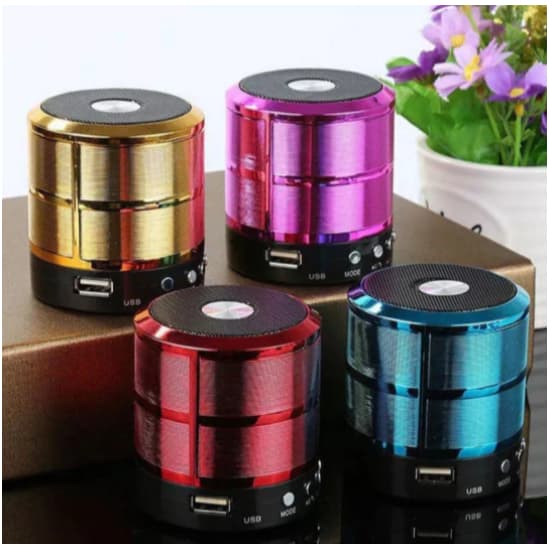 Mini Caixa Caixinha De Som 887 Portátil Bluetooth com Rádio FM SD USB Recarregável