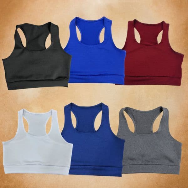 KIT 10 Top Academia Treino Fitness Feminino Cores Variadas Menor Preço