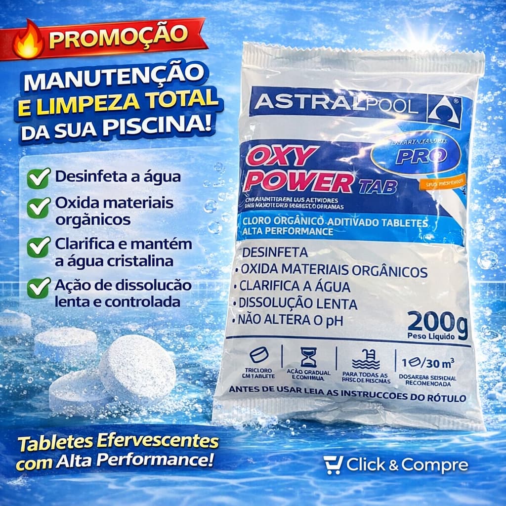 Astralpool Pastilha Tablete Oxypower 200 G