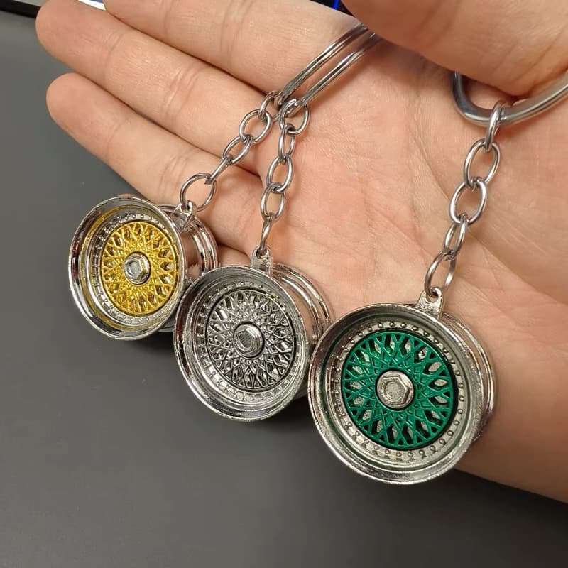 Chaveiro Roda De Carro Em Metal Miniatura Bbs Esportiva