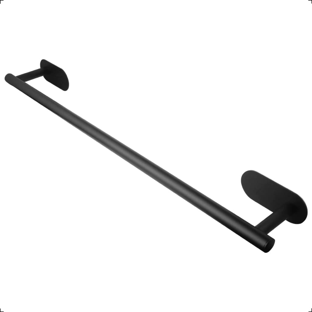 Suporte Porta Toalha Banho Banheiro Lavabo Dupla Face Aço Inox Preto Fosco