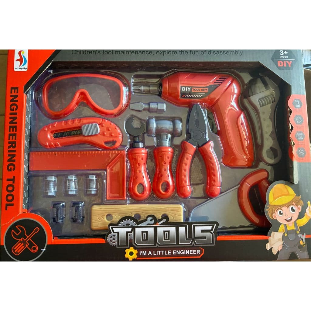 Kit Infantil Ferramentas de Brinquedo Mini Construtor 16 Peças - DK