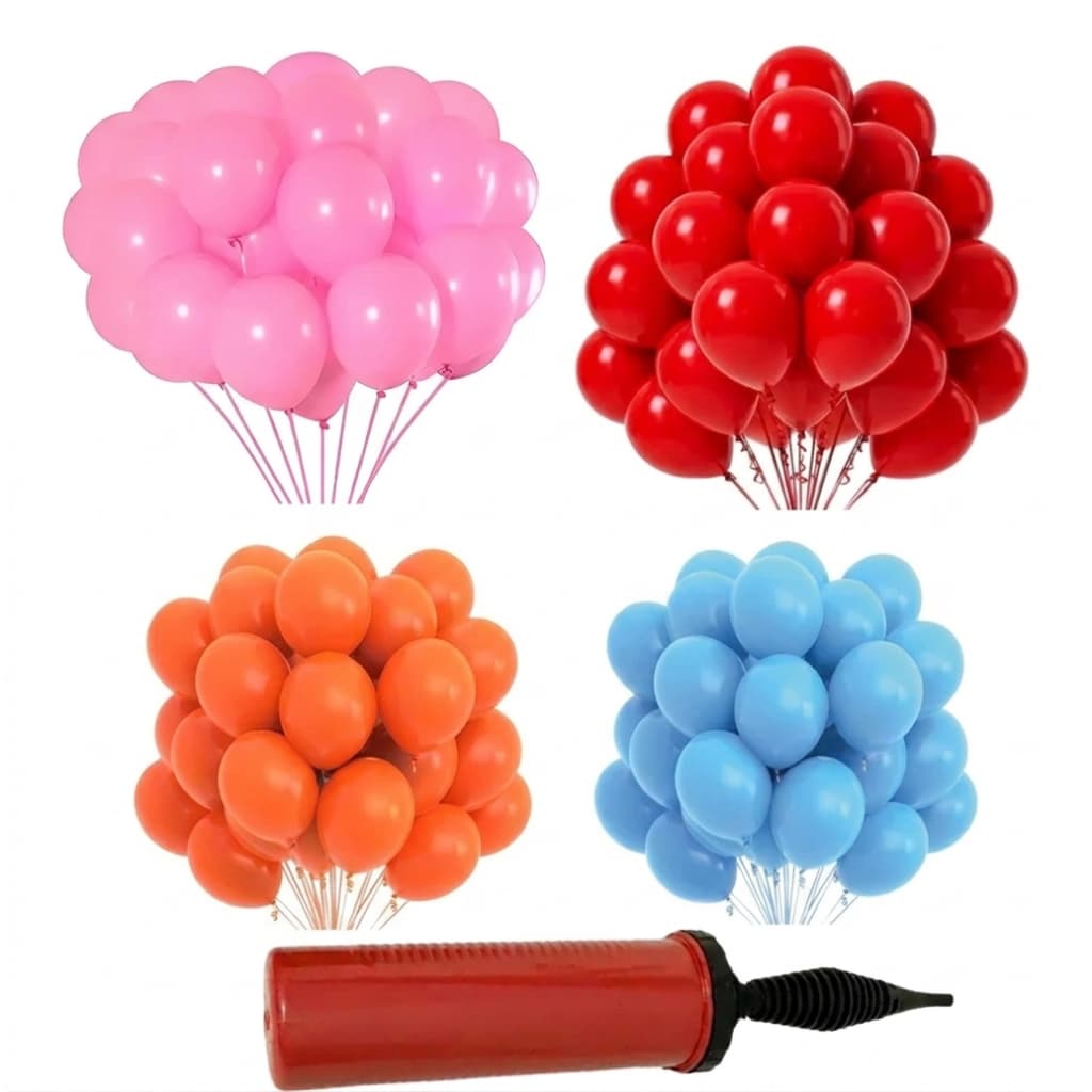 Bexiga Balão Liso Redondo 10 Polegadas 100 Unidades Premium C/bomba
