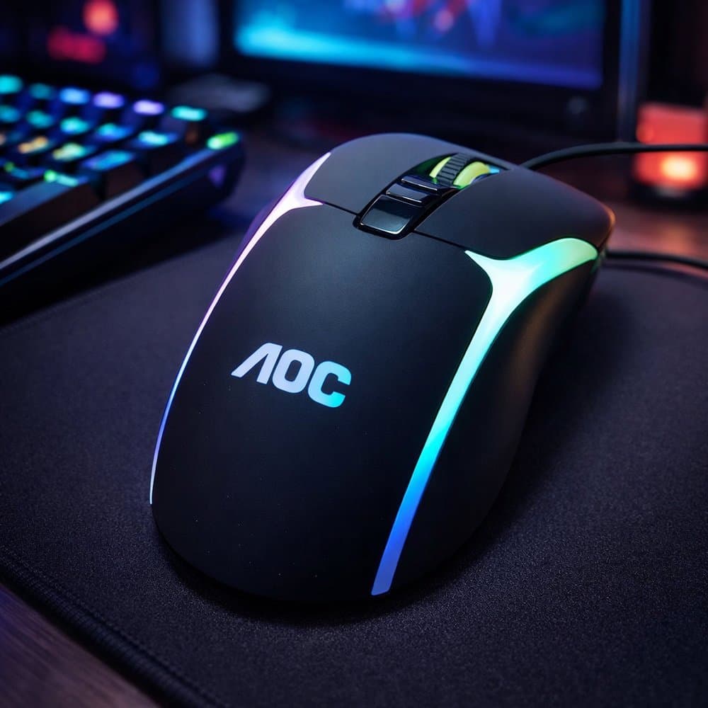 Mouse Gamer RGB 7200 DPI - Mouze PC Computadores Acessorios “Fire Button” efeitos de luzes